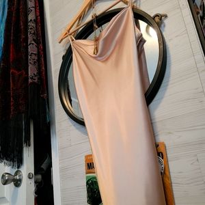 Bebe Satin-feel midi slip dress!! NWOT